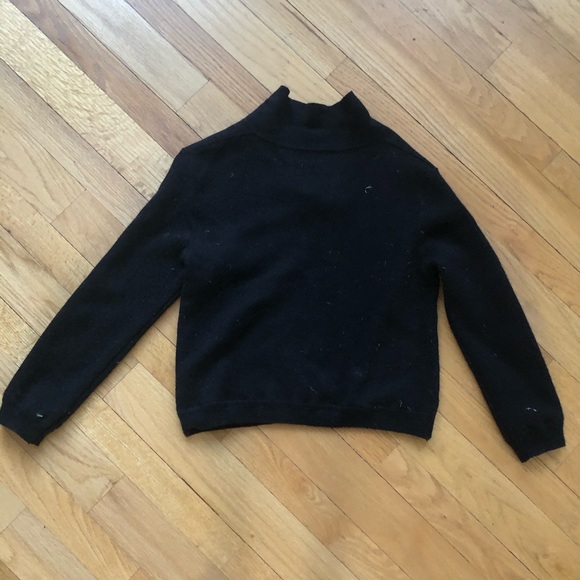 Wool and alpaca fur black sweater - Picture 5 of 5